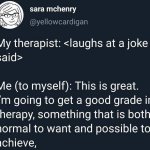 good grade in therapy