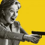 Hillary aiming a Glock