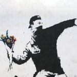 Banksy throwing it together