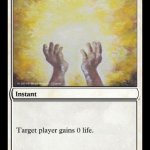 Thoughts and prayers magic card