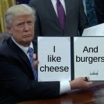 Trump and his favorite food