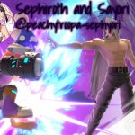 Sayori and Sephiroth meme