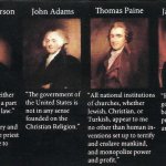 Founding Fathers for the separation of church and state meme