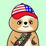 Cute Patriotic Rambo Sloth NFT meme