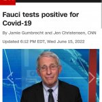 Fauci tests positive for Covid