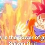 So this is the power of a super saiyan god goku db dragonball meme