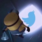 minion ascending to twitter GIF Template