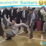Banker celebration dance GIF Template