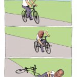 Joe Biden falls off his bike template