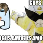 Haruka loves amogus | GUYS LOOK; AMOGUS AMOGUS AMOGUS | image tagged in donbrothers oni sister pointing | made w/ Imgflip meme maker