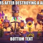 DA meme | HATERS AFTER DESTROYING A ARTIST; BOTTOM TEXT | image tagged in garden warfare two screenshot | made w/ Imgflip meme maker