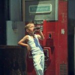 Boy Drinking a Coke | BACK THEN THEY PUT COCAINE IN A KIDS DRINK | image tagged in boy drinking a coke | made w/ Imgflip meme maker