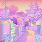 Anime road background