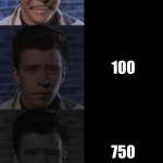Rick Astley becoming Sad (Your Youtube Haters) | POV: YOUR YOUTUBE HATERS; 1; 30; 100; 750; 9000; 100000; ALL PEOPLE DONT LIKE YOU | image tagged in rick astley becoming sad true form | made w/ Imgflip meme maker