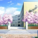 Anime school background
