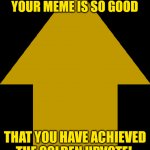 Golden Upvote (Black)