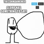 Glorp has an announcement template