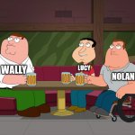 Greta's not here anymore. | WALLY; LUCY; NOLAND | image tagged in cleveland's not here anymore,family guy,pokemon,memes | made w/ Imgflip meme maker