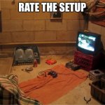 My Gaming Setup ? | RATE THE SETUP | image tagged in munj's gaming set-up | made w/ Imgflip meme maker