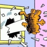Garfield being thrown out of the window