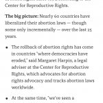 U.S. joins backsliding democracies on abortion