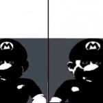 Dark Mario vs Dark Mario template