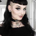 Sexy goth girl with short bangs meme