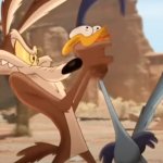 Wile E. Coyote Choking The Road Runner template
