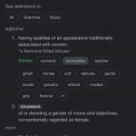 Feminine dictionary