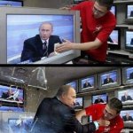 Putin out of screen
