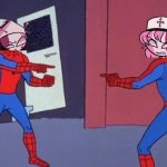 Sarvente and Sarvin | image tagged in spider man double | made w/ Imgflip meme maker