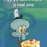 squidward with shield gratin