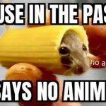 Mouse in the pasta says no anime