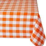 Orange tablecloth
