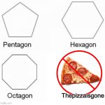 When yo little bro takes that last slice of pizza...it's over dude! | Thepizzaisgone | image tagged in memes,pentagon hexagon octagon | made w/ Imgflip meme maker