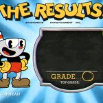 Blank cuphead results screen