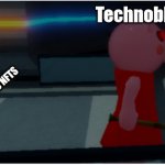 disrespecting a dead dude | Technoblade; Crypto people; Technoblade NFTS | image tagged in georgie attacks pig,technoblade,nft | made w/ Imgflip meme maker