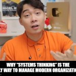 Uncle Roger What you think | WHY “SYSTEMS THINKING” IS THE ONLY WAY TO MANAGE MODERN ORGANIZATIONS | image tagged in uncle roger what you think | made w/ Imgflip meme maker