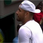 Kyrgios and the man on the back
