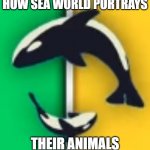 weird orcas | HOW SEA WORLD PORTRAYS; THEIR ANIMALS | image tagged in weird orcas | made w/ Imgflip meme maker