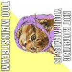 we call it imgflip for a reason | NOT ROTATING YOUR MEMES IS; TOO MAINSTREAM | image tagged in memes,hipster kitty,mainstream,rotate | made w/ Imgflip meme maker