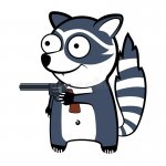 Racoon revolver template