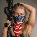 Sexy Patriotic women gun USA America