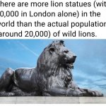 Lion statues meme