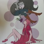 Marceline and Bubblegum artwork by Ink&Owl