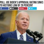 Biden historic low approval