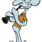 Squidward playing the Clarinet