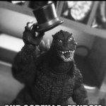 when godzilla be's like when he is i a good mood today | HELLO MY GOOD SIR; AND GODZILLA_FANDOM | image tagged in godzilla tip of the hat | made w/ Imgflip meme maker
