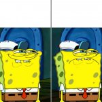 Happy spongebob and disappointed spongebob template