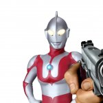 Ultraman holding a gun template